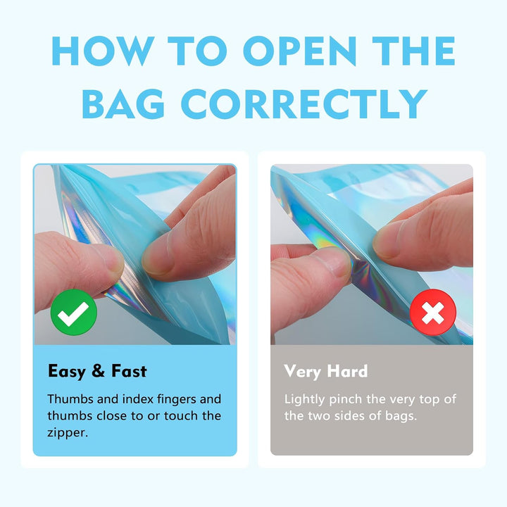Blue Resealable Bags, 4 x 6 in, 100-Pack - Just Closeouts Canada Inc.