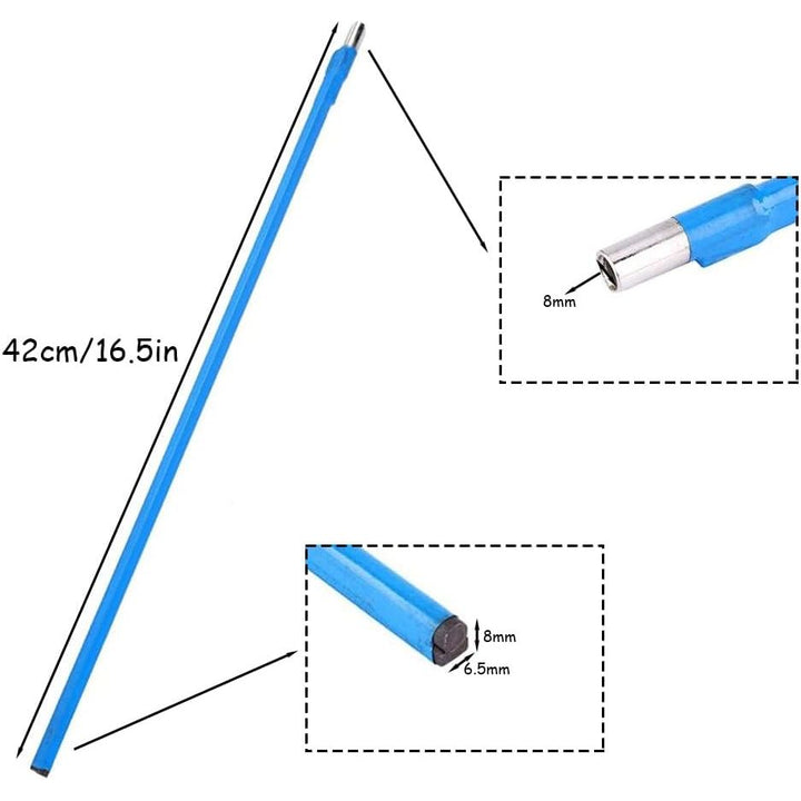Blue 42 cm two-way guitar truss rod and L wrench, view 2