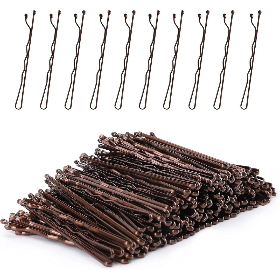 Bobby Pins, 200Count Brown Hair Pins Hairpins with Box for Women Lady Girls Kids Hair Pin Invisible Wave Hairgrip Barrette Hairclip Bulk Hair Accessories (Brown,2.2 Inch) - Just Closeouts Canada Inc.