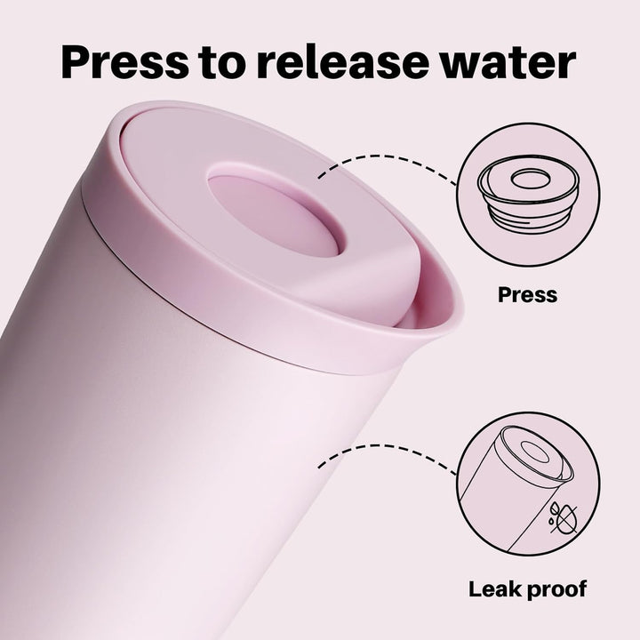 Bottle Bottle Travel Mug, Pink, 350ML - Just Closeouts Canada Inc.