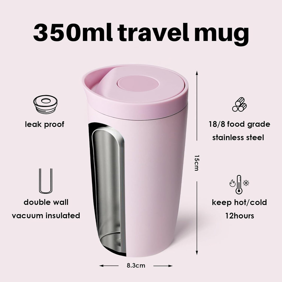Bottle Bottle Travel Mug, Pink, 350ML - Just Closeouts Canada Inc.