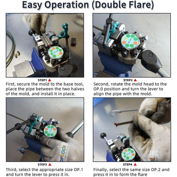 Brake Line Flaring Tool Kit, 45 Degree Single, Double and Bubble Flares, Brake Line and Tubing Flaring Tool for 3/16", 1/4", 5/16", 3/8" and 4.75mm Tubing, Brake Flare Tool for Steel Metal Tube - Just Closeouts Canada Inc.X0048DA1LJ