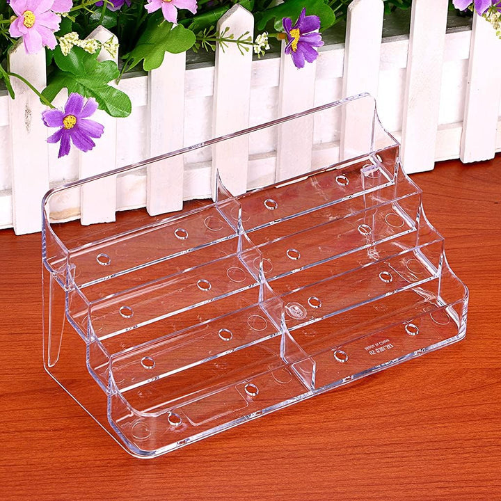 BTSKY 2Pcs 8 Pockets Acrylic Business Card Holder Stand Clear Boardgame Cards Holder Desktop Countertop Acrylic Card Filling Display - Just Closeouts Canada Inc.