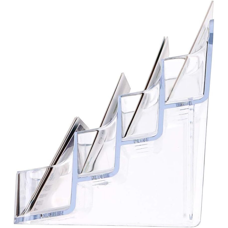 BTSKY 2Pcs 8 Pockets Acrylic Business Card Holder Stand Clear Boardgame Cards Holder Desktop Countertop Acrylic Card Filling Display - Just Closeouts Canada Inc.