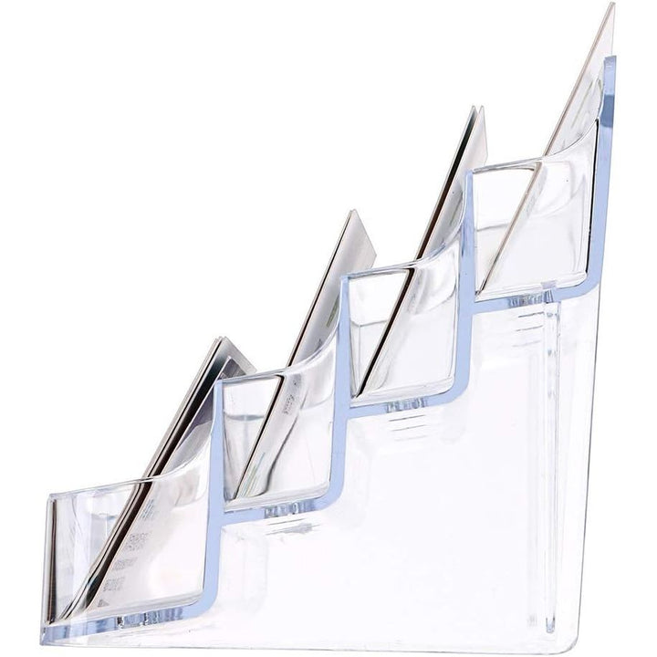 BTSKY 2Pcs 8 Pockets Acrylic Business Card Holder Stand Clear Boardgame Cards Holder Desktop Countertop Acrylic Card Filling Display - Just Closeouts Canada Inc.