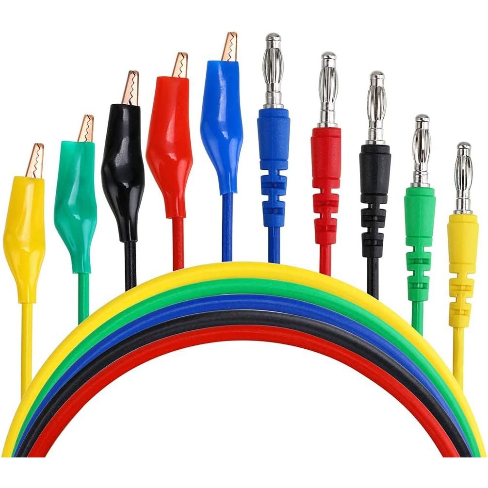 BTSKY 5 Color Identified Automotive Back Probe Lead Set - 15 Pcs 3 Configurations 30V Back Probe Pin + 5 Pcs 4mm Banana Plug to Alligator Clip Extension Lead 500V 5A for Circuit Testing(20 Pcs) - Just Closeouts Canada Inc.