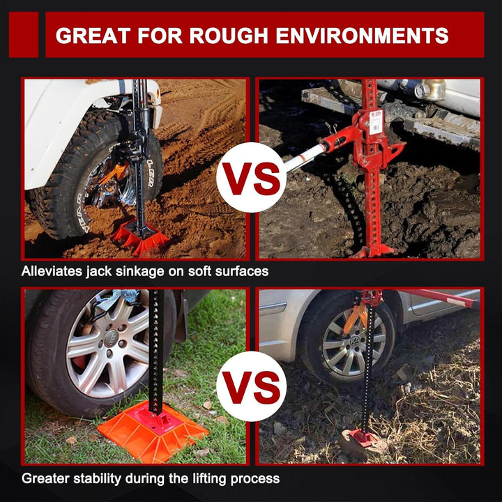 BUNKER INDUST Off - Road Base Compatible with Lift Jack,Farm Jack Board Mate Support Plate Sand Mud Snow Recovery Accessories for Truck Jeep ATV SUV UTV - Just Closeouts Canada Inc.