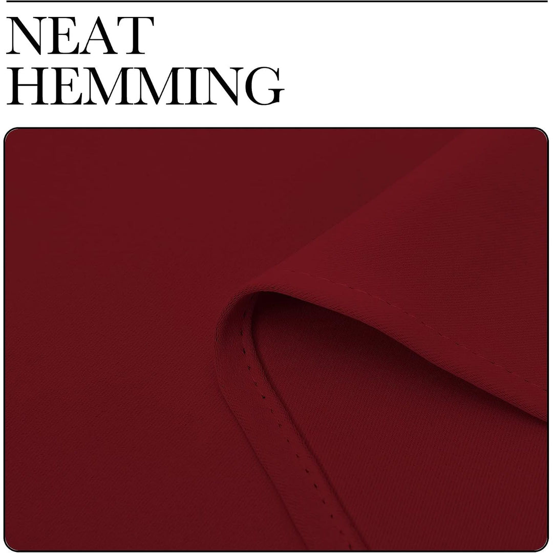 Burgundy Red Blackout Grommet Curtains, 42 x 84 in, 2 Panels - Just Closeouts Canada Inc.