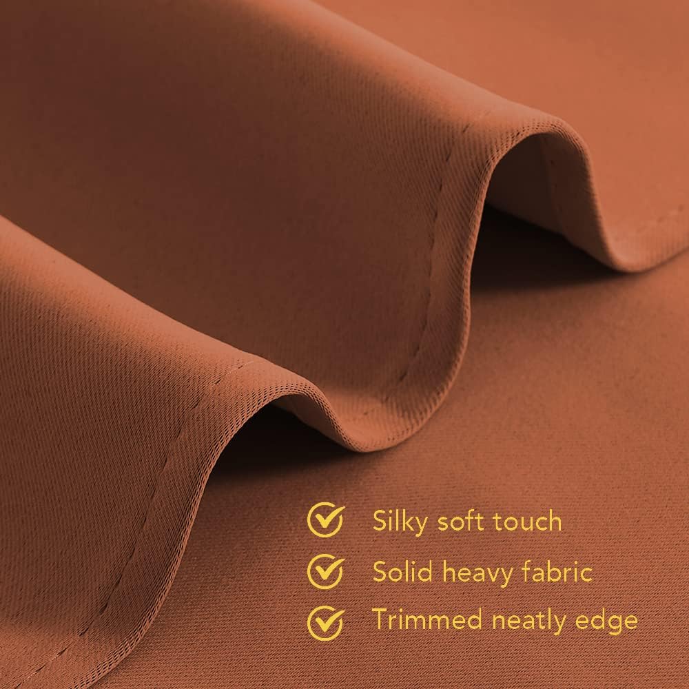Burnt Orange Blackout Grommet Curtains, 42 x 72 in, 2 Panels - Just Closeouts Canada Inc.