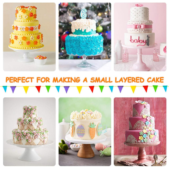 Cake Pan Set of 3 (4 inch/6 inch/8 inch), E - far Stainless Steel Small Round Layer Cake Baking Pans, Perfect for Tier Smash Cake, Non - Toxic & Healthy, Mirror Finish & Dishwasher Safe - Just Closeouts Canada Inc.