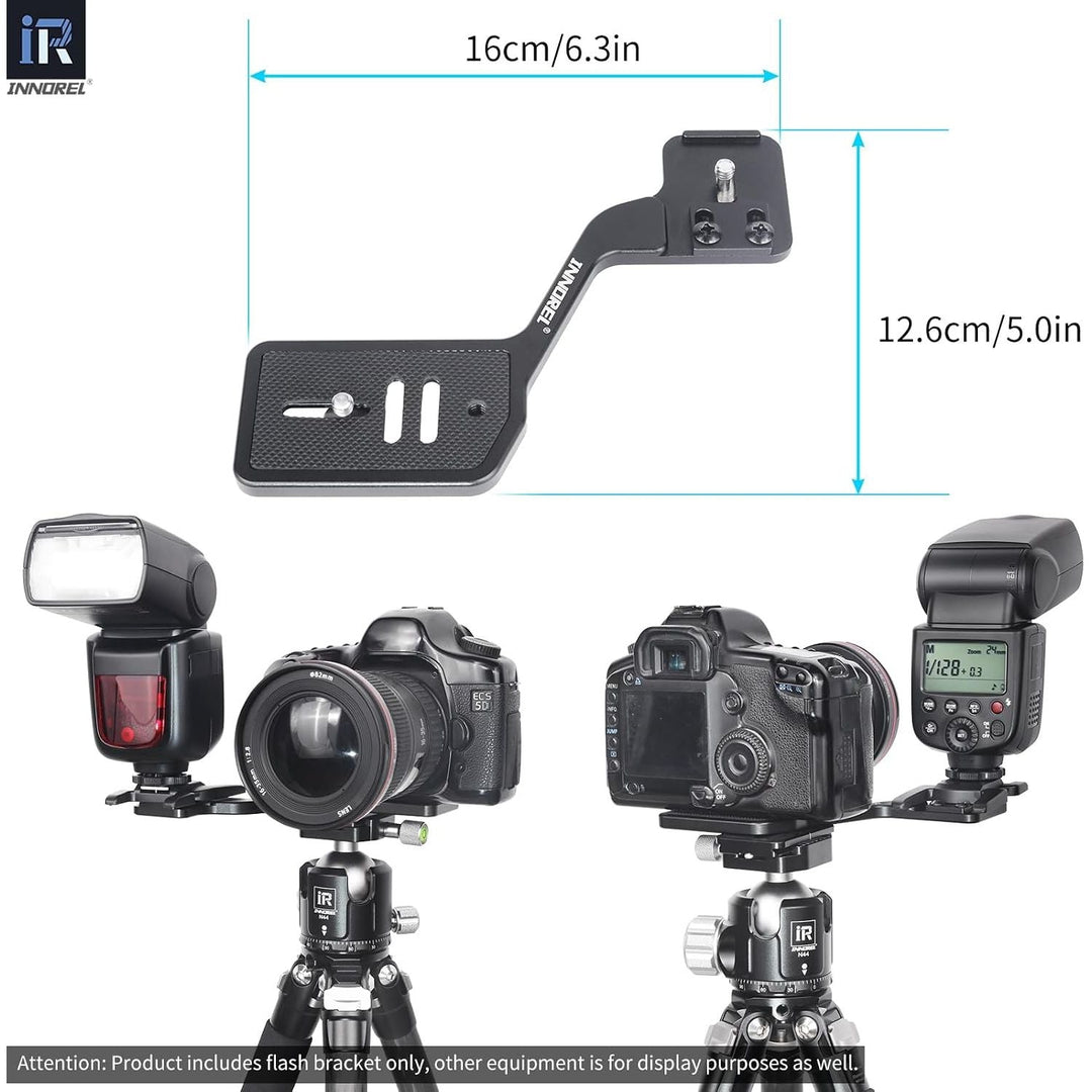 Camera Flashlight Tripod Bracket Professional Multi-Functional Portable Universal Aluminum Bracket with Dual 1/4" Screw Mount Holder for DSLR Camera Stand Shooting LED Light Stand - Just Closeouts Canada Inc.X004MVGZTJ