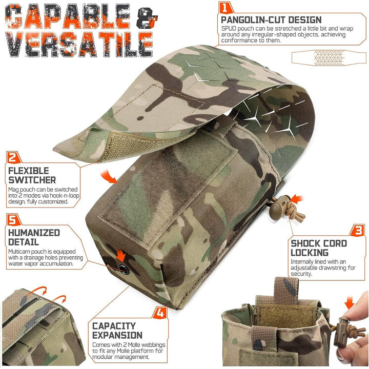Camogreen MOLLE Double Magazine & Utility Pouch - Just Closeouts Canada Inc.