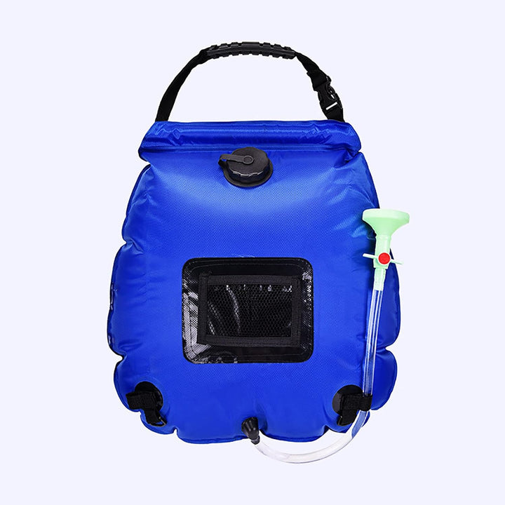 Camping SolarHeating Shower Bag Outdoor Portable Solar Shower Bath Bag for Camping Beach Swimming Outdoor Traveling Hiking - Blue - Just Closeouts Canada Inc.