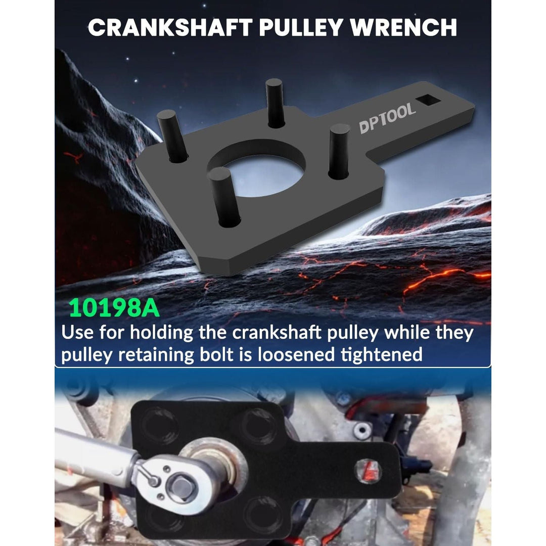Camshaft Phaser Timing Chain Tool Camshaft Holding Tool Crankshaft Pulley Wrench Compatible with VW Jeep Chrysler Dodge 3.6L Pentastar Engine Replace 10200A 10202 10369 10198A 2025200090 - Just Closeouts Canada Inc.X004BPSNGT