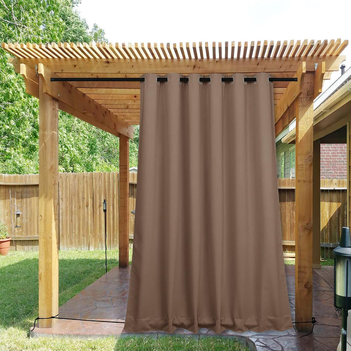 Cappuccino Waterproof Outdoor Curtains, 84 x 95 in, 2 Panels - Just Closeouts Canada Inc.