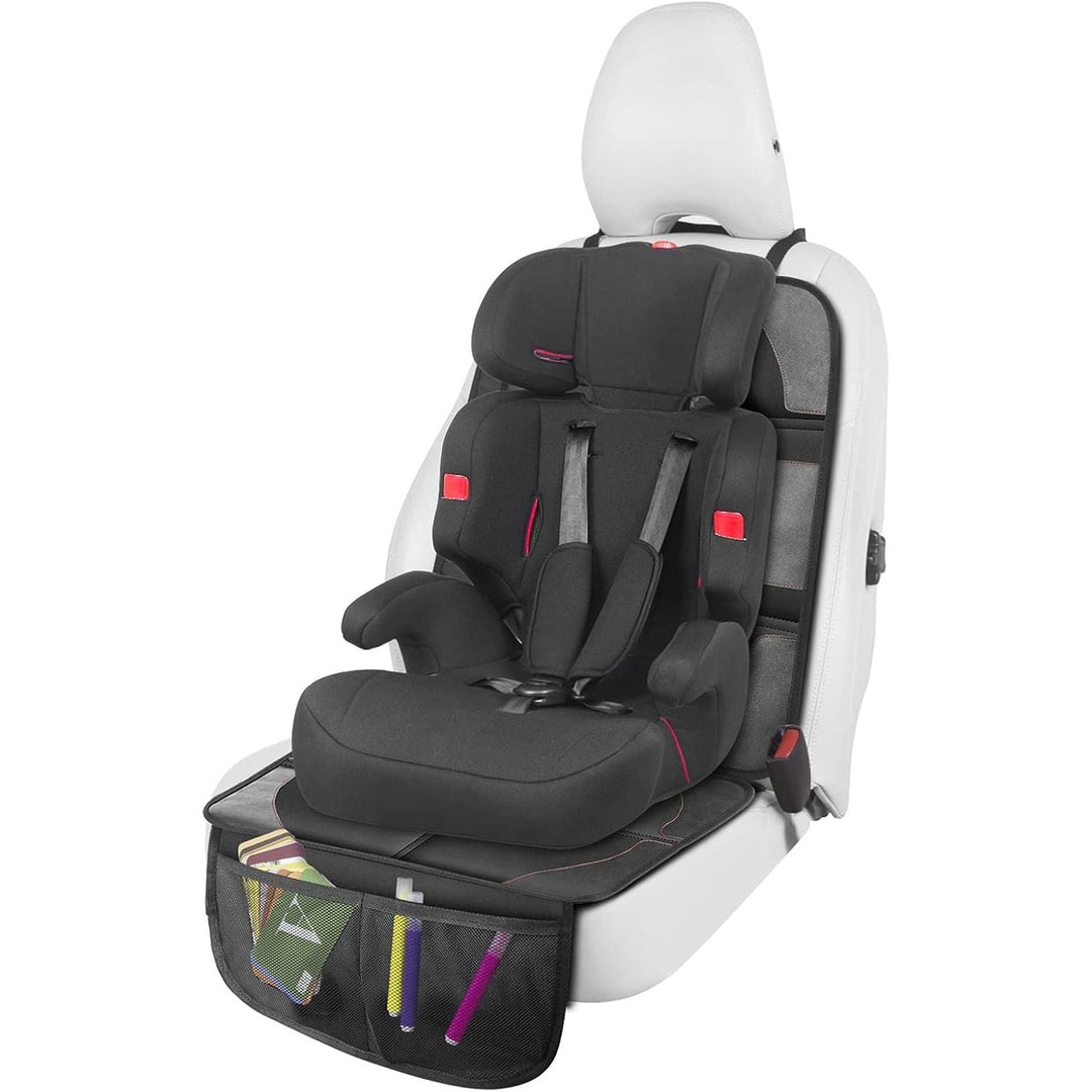 Car Seat Protector with Thickest Padding,Waterproof 600D Fabric Child Baby Seat Protector with Storage Pockets,Non - Slip Pets Cover Leather Reinforced Vehicle Seat 2 Pack - Just Closeouts Canada Inc.