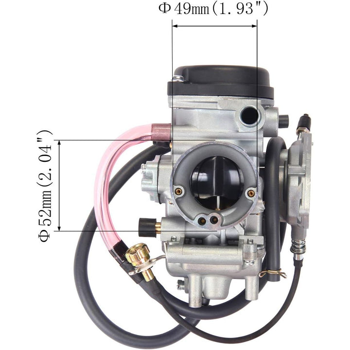Carburetor Carb for ATV Yamaha 2000 - 2006 Kodiak 400 YFM400 & Big Bear 400, 2004 - 2006 Bruin 350, 2007 - 2011 Grizzly 350, 2007 - 2012 Grizzly 450, 2006 - 2009 Wolverine 350, 2007 - 2010 Wolverine 450 - Just Closeouts Canada Inc.