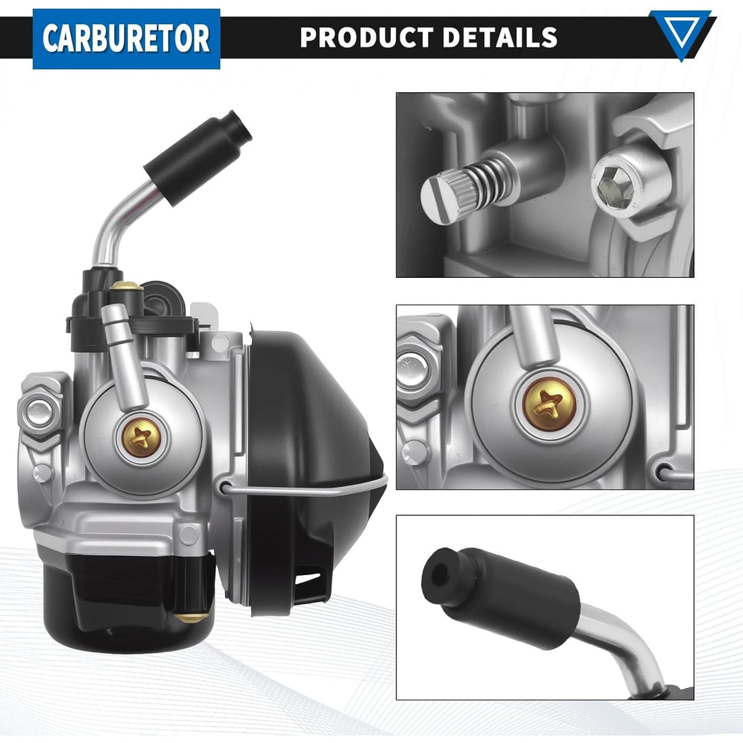 Carburetor for Dellorto Style SHA 14:12P for Tomos A35 TX50 A-35 Replacement for 2FM-090-047 - Just Closeouts Canada Inc.