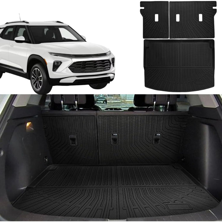 Cargo Liner Fits for Chevy Chevrolet Trailblazer 2021 2025 2024 2023 2022 Trunk Liner All Weather Cargo Mat, Custom Fit TPE Anti-Slip Car Seat Back Protector Accessories (with Backseat Mat) - Just Closeouts Canada Inc.
