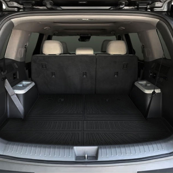 Cargo Mat for Hyundai Santa Fe 2024 2025 Accessories Cargo Mat Seat Backrest 2 in 1 Mat All-Weather TPE Black Trunk Cargo Liner for Hyundai Santa Fe 2024 2025 Accessories - Just Closeouts Canada Inc.