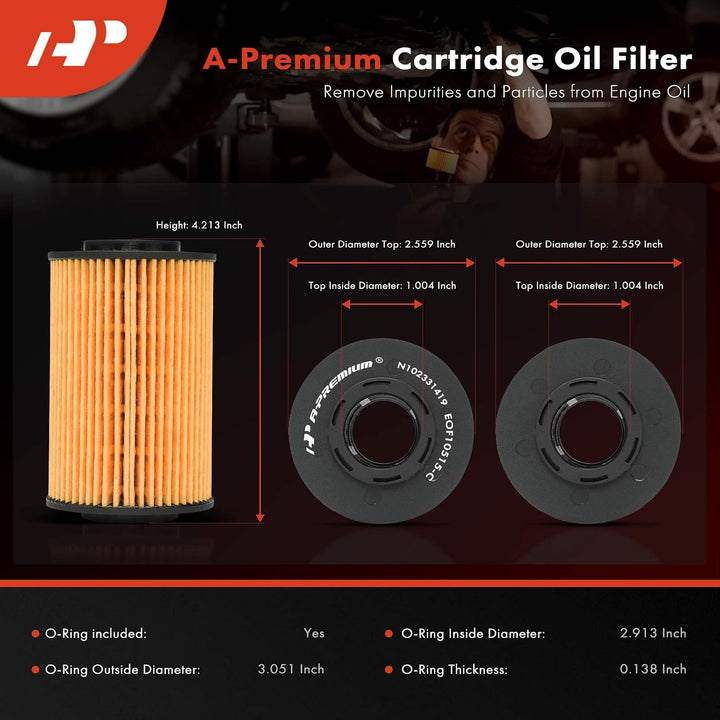 Cartridge Oil Filter with O-Rings – CH10515 / 57029 Replacement - Just Closeouts Canada Inc.