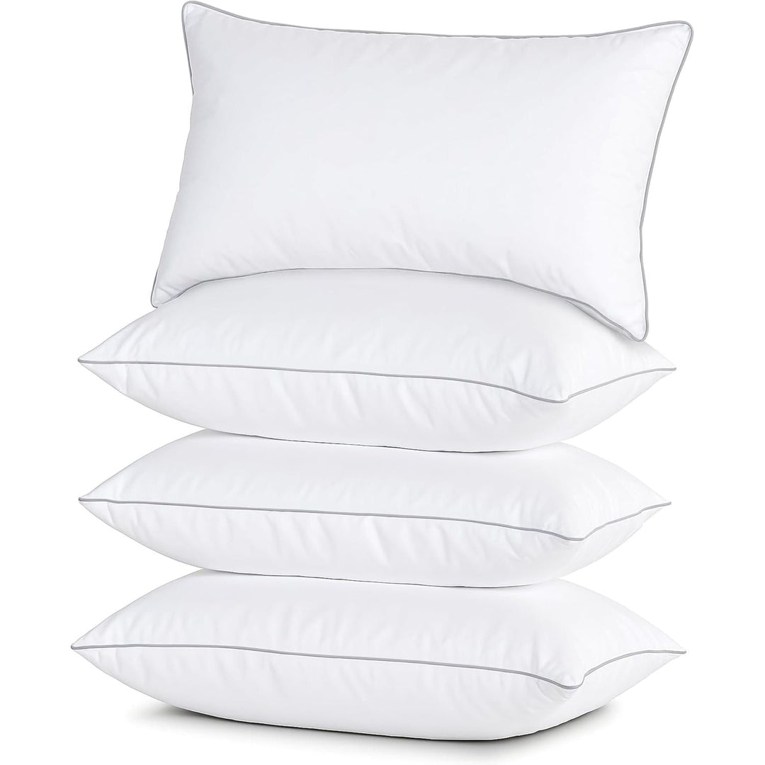 Casa Platino Bed Pillows Standard Size 4 Pack (20x26) - Down Alternative Sleeping Pillows, Hotel Quality, Hypoallergenic & Supportive for Side & Back Sleepers - Just Closeouts Canada Inc.