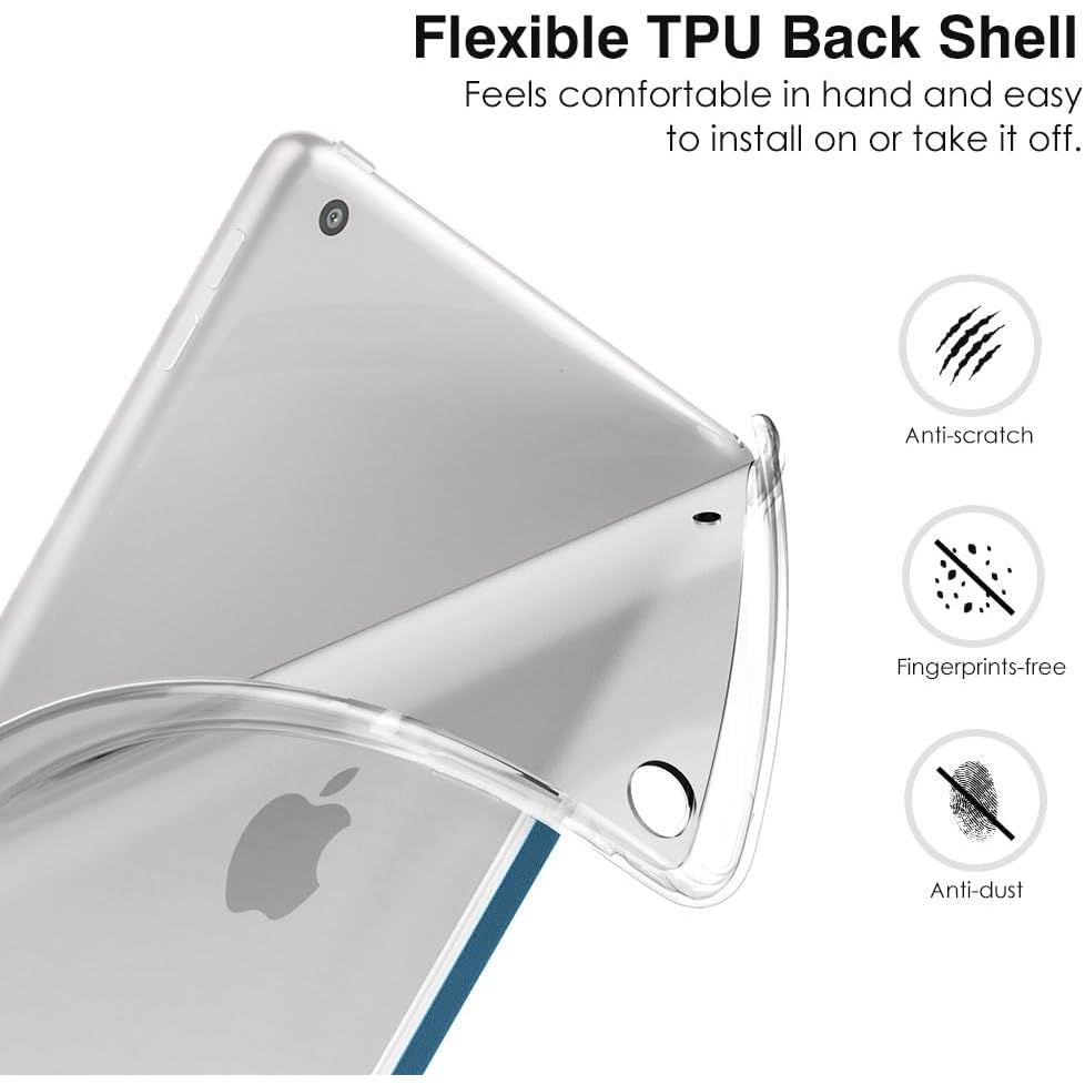 Case for iPad 9th Generation 2021/ iPad 8th Generation 2020/ iPad 7th Generation 2019, Soft Frosted Back Cover Slim Shell Case with Stand for iPad 10.2 inch,Auto Wake/Sleep, Cobalt Blue - Just Closeouts Canada Inc.