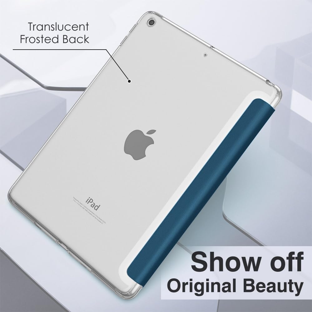 Case for iPad 9th Generation 2021/ iPad 8th Generation 2020/ iPad 7th Generation 2019, Soft Frosted Back Cover Slim Shell Case with Stand for iPad 10.2 inch,Auto Wake/Sleep, Cobalt Blue - Just Closeouts Canada Inc.