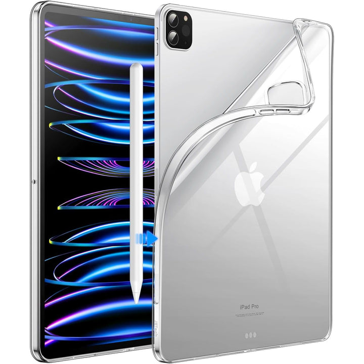 Case for iPad Pro 11 - Inch 2022/2021/2020 Model (4th/3rd/2nd Generation), Soft TPU Transparent Slim Shockproof Tablet Cover, Support Pencil 2nd Charging (Clear) - Just Closeouts Canada Inc.