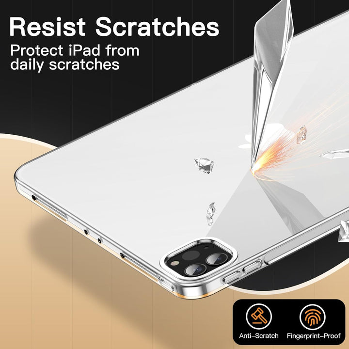 Case for iPad Pro 11 - Inch 2022/2021/2020 Model (4th/3rd/2nd Generation), Soft TPU Transparent Slim Shockproof Tablet Cover, Support Pencil 2nd Charging (Clear) - Just Closeouts Canada Inc.