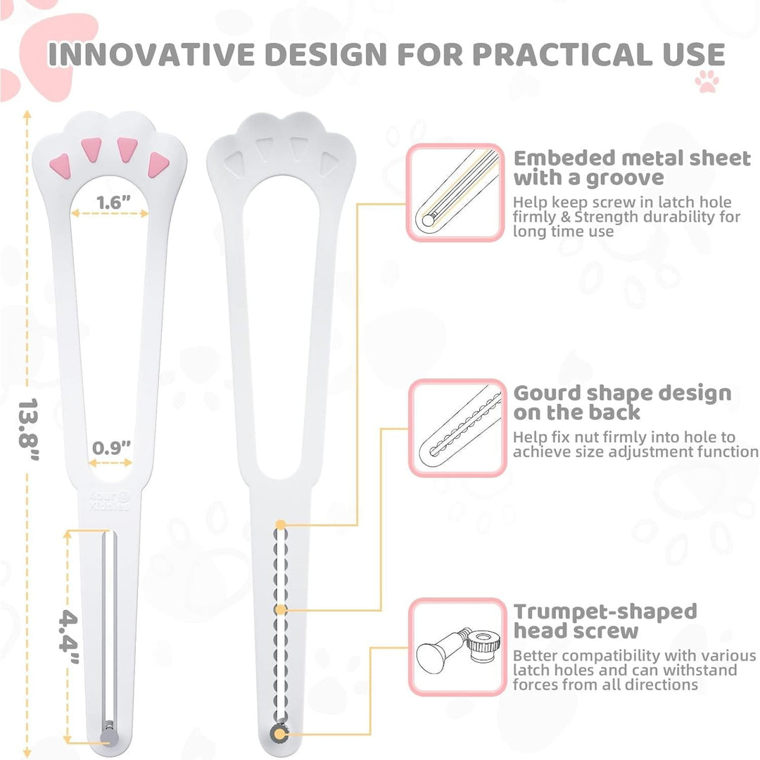 Cat Door Latch, Adjustable Cat Door Stopper Dog Proof Cat Litter Box with Door Access from 1.1" to 5.5", Pet Door Latch Holder Easy to Install, No Drill or Cut (1 Pack - Just Closeouts Canada Inc.