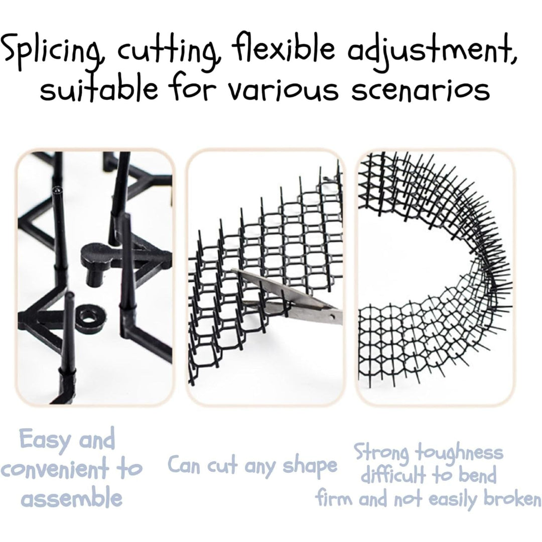 Cat Repellent Mat, Cat Repellent Mat Indoor & Outdoor for All Seasons, Keep Cats Out of Yard Permanently 5.9x7.8 inch, with Plastic Spikes(12 Pcs) - Just Closeouts Canada Inc.