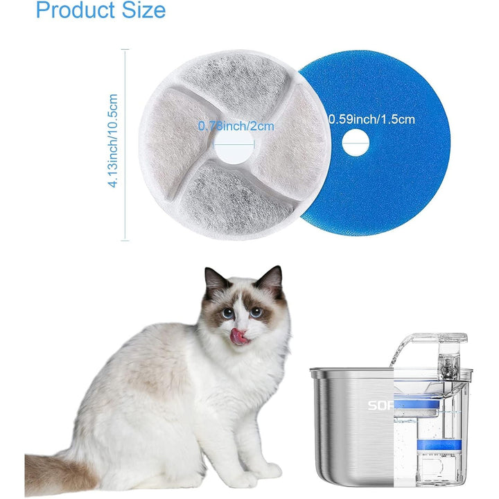 Cat Water Fountain Filters, 5 Complete Replacement Sets, 4.13 in - Just Closeouts Canada Inc.X004E7VWT9