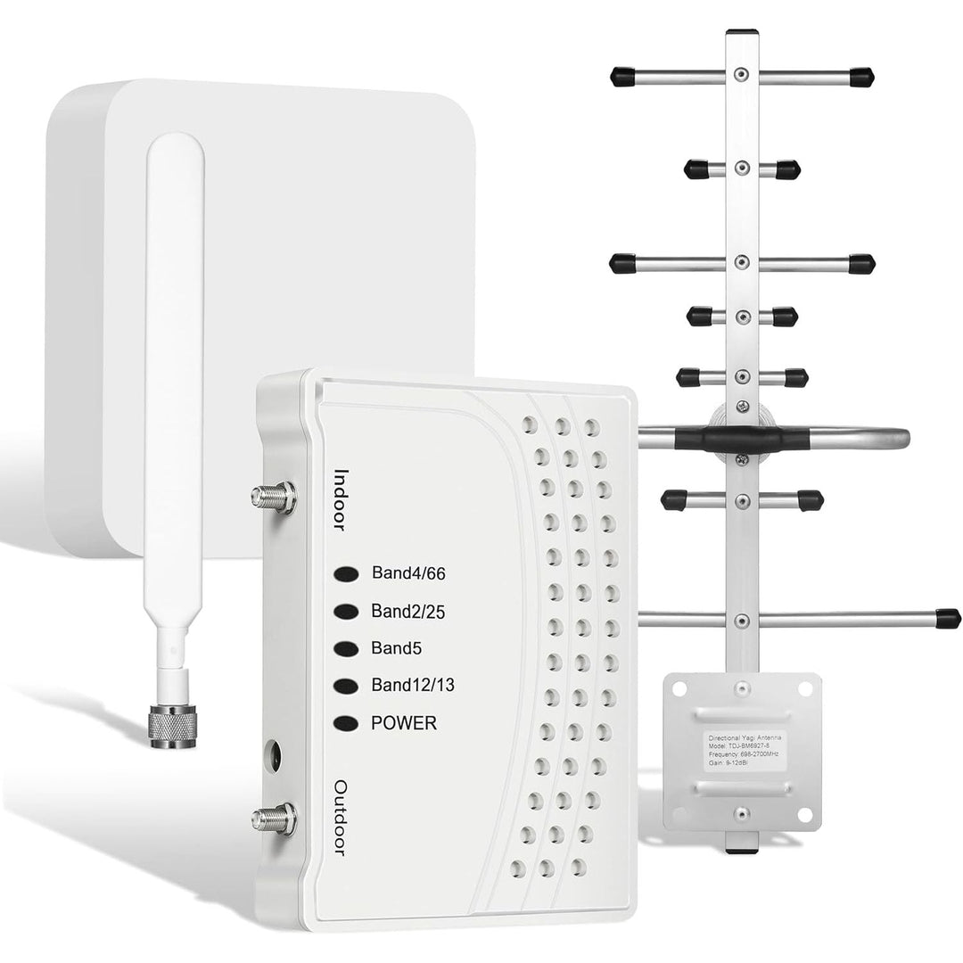 Cell Phone Booster for Home & Office with Band 66/2/4/5/12/17/13/25 for All Canadian Carriers | Up to 6000 Sq Ft | Boost 4G/5G Data Signal | ISED Approved - Just Closeouts Canada Inc.