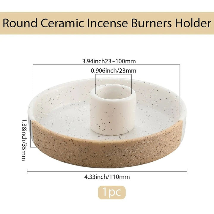 Ceramic Palo Santo Holder, Speckled White & Orange - Just Closeouts Canada Inc.X003EW8JIR