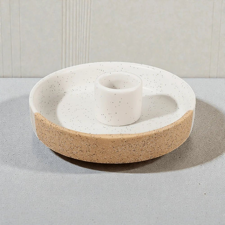 Ceramic Palo Santo Holder, Speckled White & Orange - Just Closeouts Canada Inc.X003EW8JIR