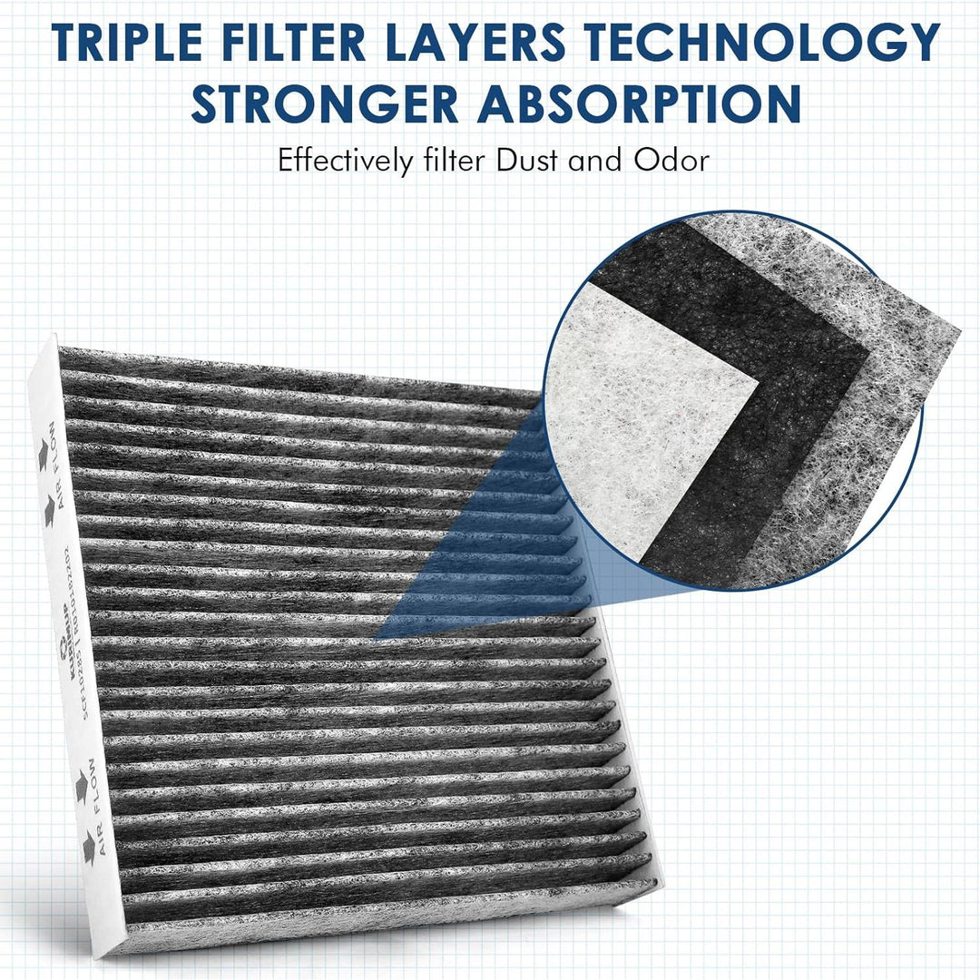 CF11854 Premium Cabin Air Filter with Activated Carbon, Fit for Rogue (2014 - 2020)/Rogue Sport (2017 - 2022)/Qashqai (2017 - 2022), All Trims - Just Closeouts Canada Inc.