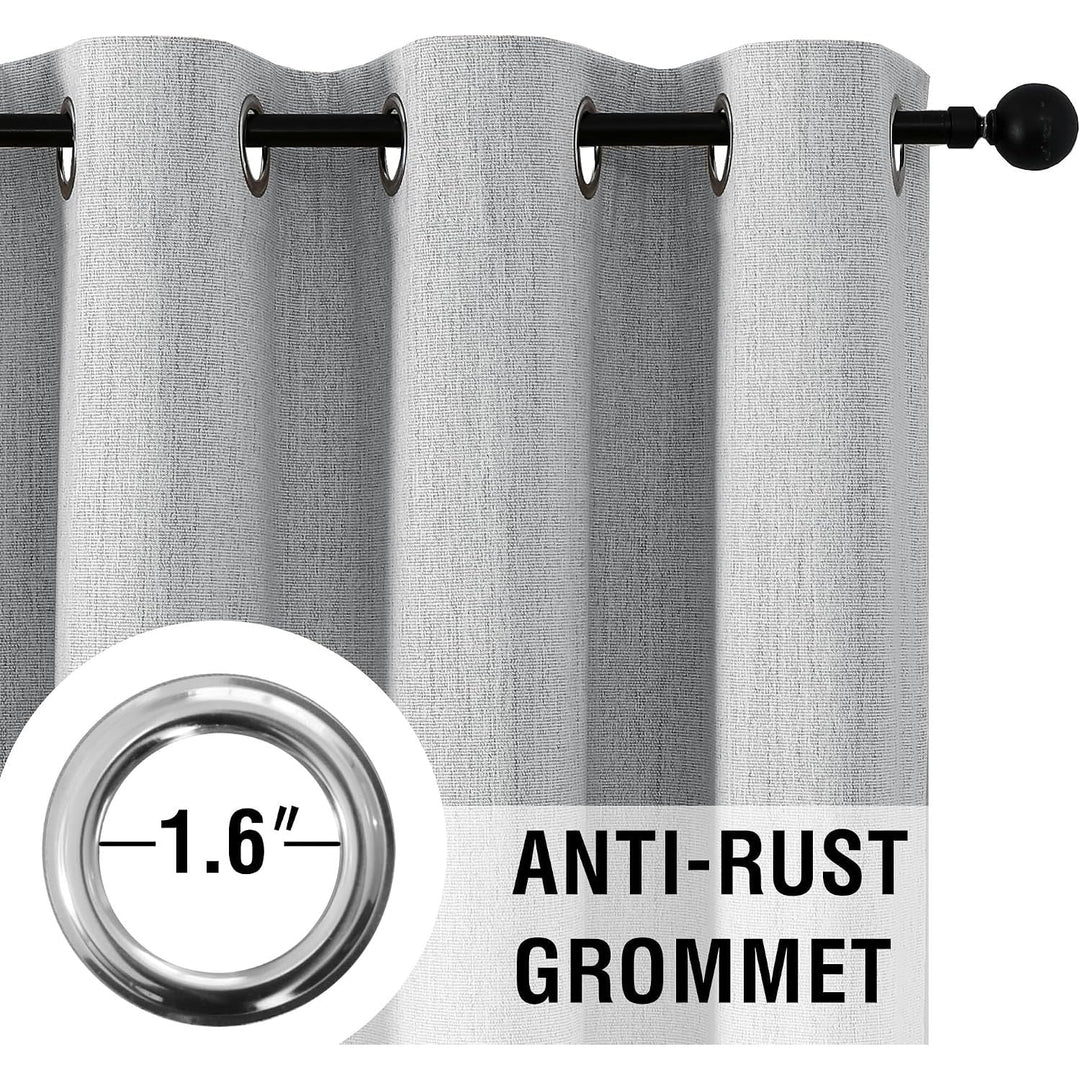 Chenille Blackout Curtains, Heather Glacier Gray, 42 x 63 in, 2 Panels - Just Closeouts Canada Inc.