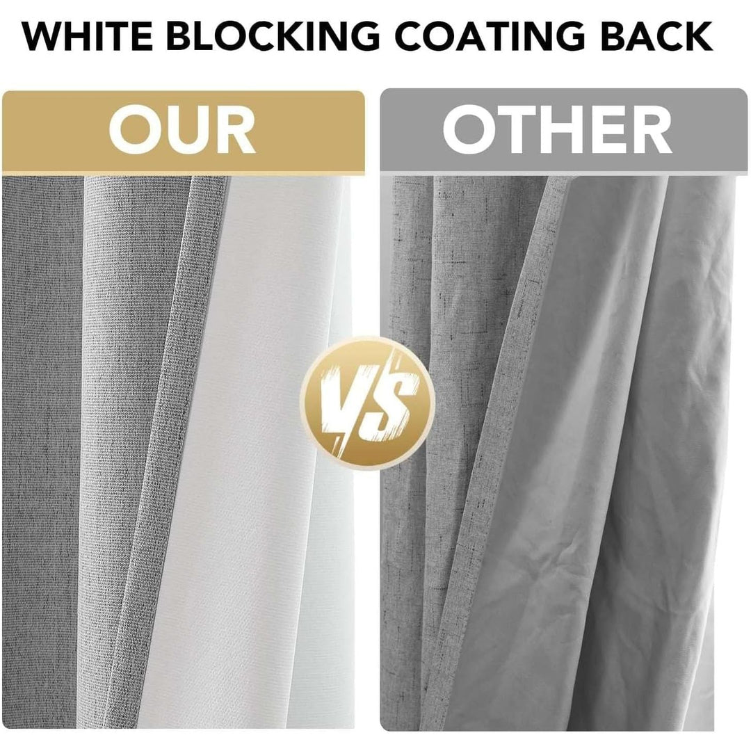 Chenille Blackout Grommet Curtains, Heather Dove, 42 x 63 in, 2 Panels - Just Closeouts Canada Inc.