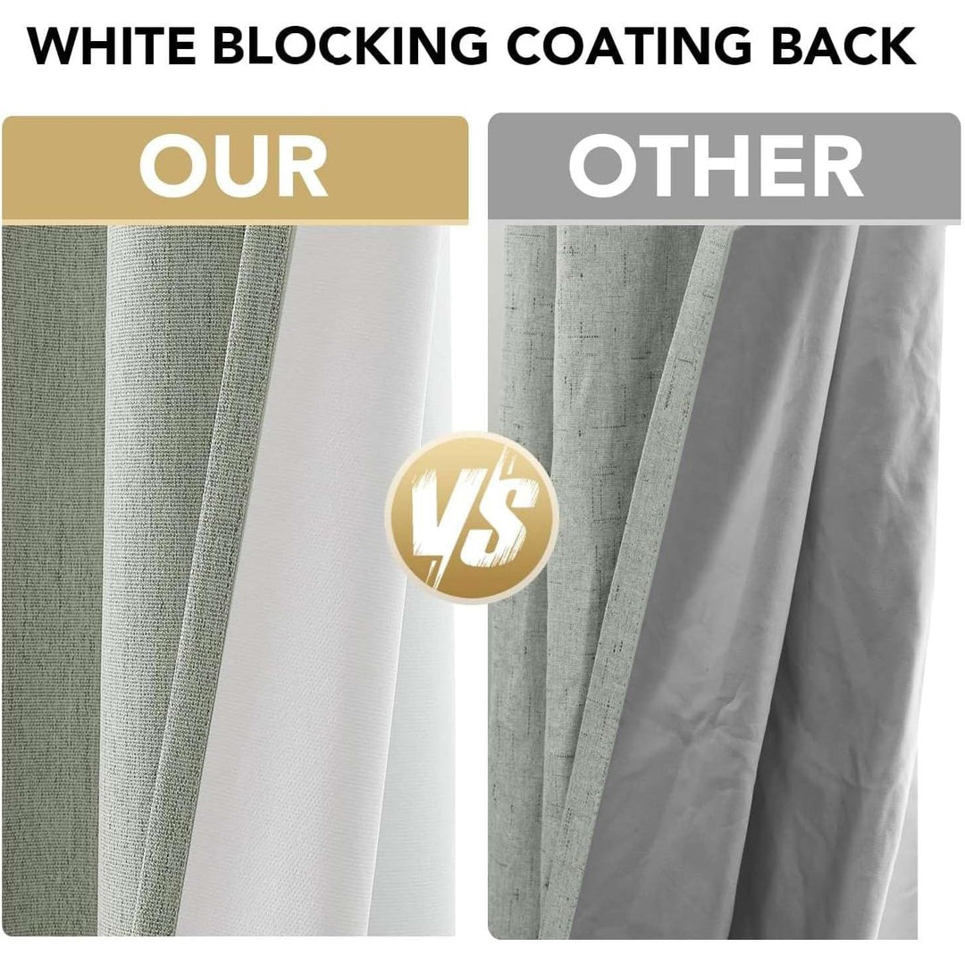 Chenille Blackout Grommet Curtains, Heather Sage, 42 x 84 in, 2 Panels - Just Closeouts Canada Inc.