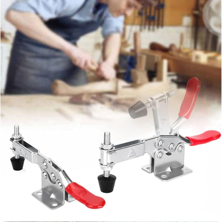 chfine 10 Pack Hold Down Adjustable Toggle Clamp Hand Tool, Woodworking Latch Antislip Red Clamps Holding Capacity Horizontal Heavy Duty Toggle Clamps GH - 201B 220lbs/100kg Quick Release Tool - Just Closeouts Canada Inc.