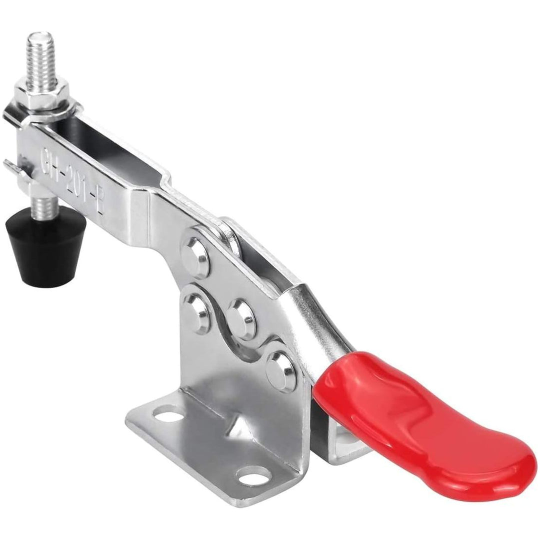 chfine 10 Pack Hold Down Adjustable Toggle Clamp Hand Tool, Woodworking Latch Antislip Red Clamps Holding Capacity Horizontal Heavy Duty Toggle Clamps GH - 201B 220lbs/100kg Quick Release Tool - Just Closeouts Canada Inc.