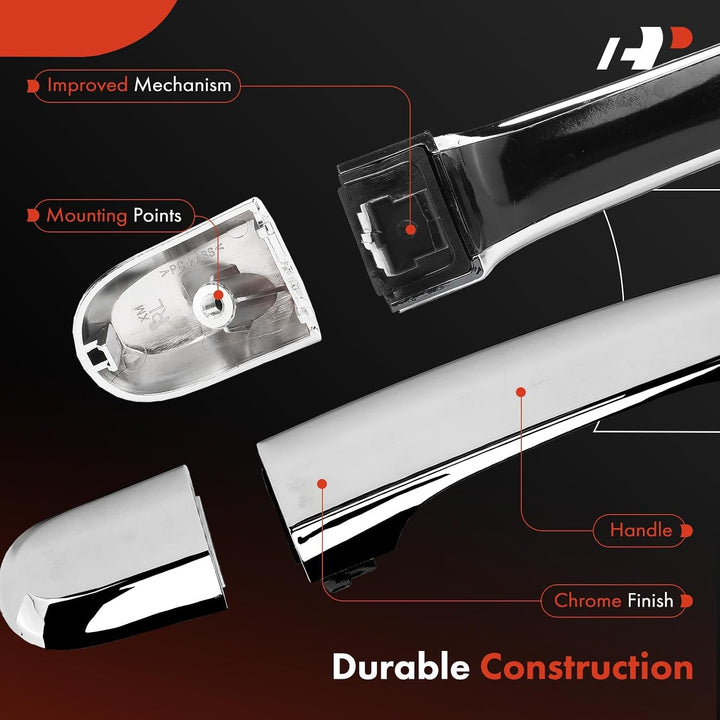 Chrome Front Exterior Door Handles for Kia Sorento 2011–2015, Pair - Just Closeouts Canada Inc.