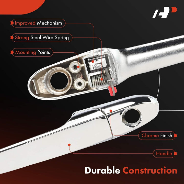 Chrome Front Passenger Exterior Door Handle with Keyhole for Impala, Cobalt and More - Just Closeouts Canada Inc.
