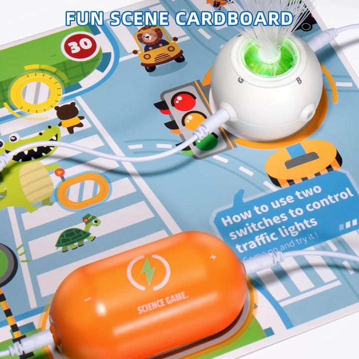 Circuits Science Kit for Kids Ages 3 - 12 | 64 STEM Projects with 25 Electronic Parts | No Soldering, Kids Circuit Board Kit with Fan, RGB Lights| Educational STEM Toy Gift for Boys & Girls 6 - 8 - Just Closeouts Canada Inc.