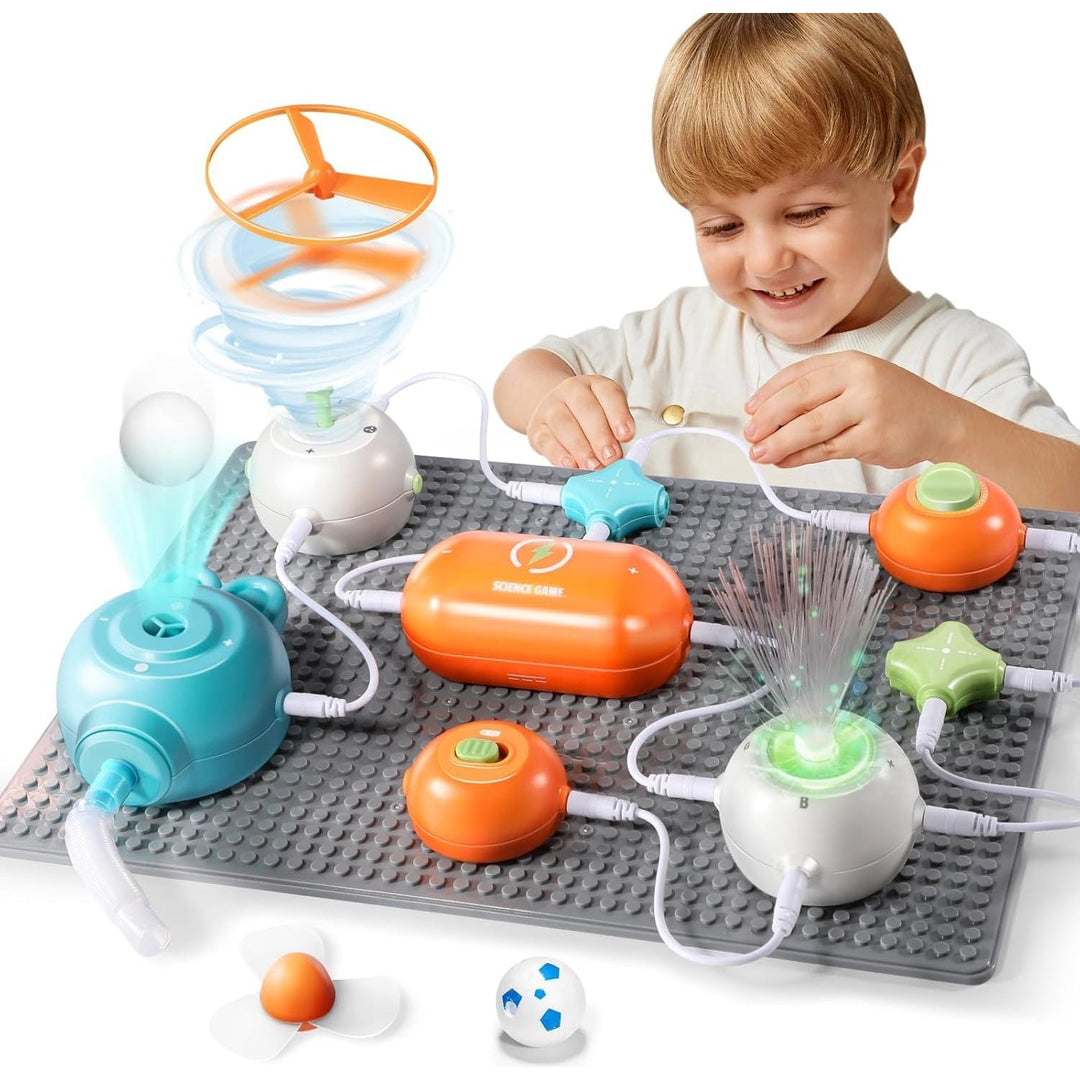 Circuits Science Kit for Kids Ages 3 - 12 | 64 STEM Projects with 25 Electronic Parts | No Soldering, Kids Circuit Board Kit with Fan, RGB Lights| Educational STEM Toy Gift for Boys & Girls 6 - 8 - Just Closeouts Canada Inc.