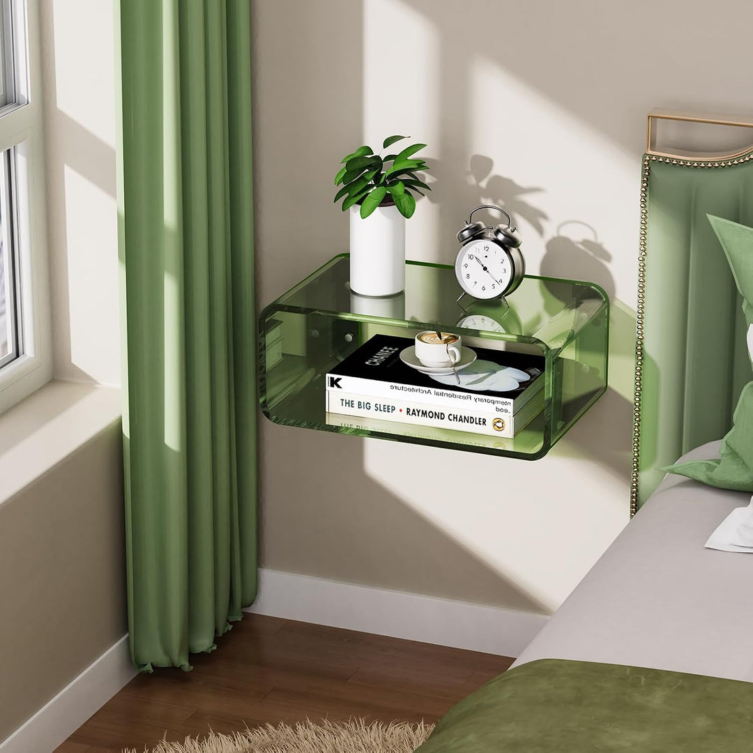 Clear Acrylic Floating Nightstand Shelf, 1-Tier - Just Closeouts Canada Inc.X004FI3CDL