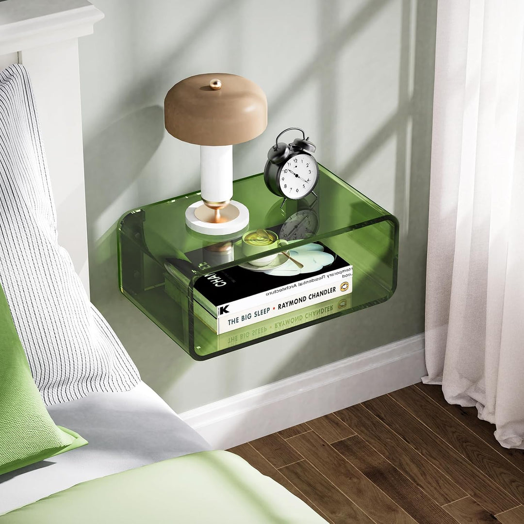 Clear Acrylic Floating Nightstand Shelf, 1-Tier - Just Closeouts Canada Inc.X004FI3CDL