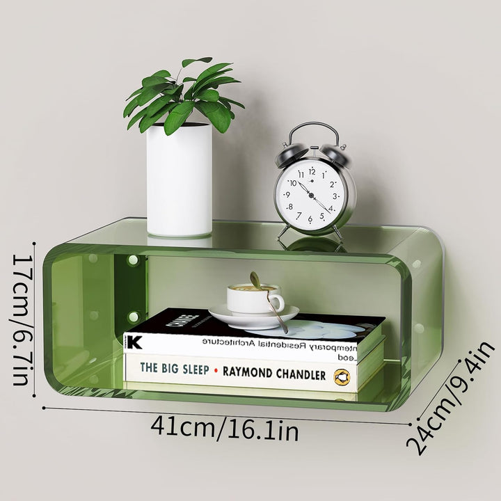 Clear Acrylic Floating Nightstand Shelf, 1-Tier - Just Closeouts Canada Inc.X004FI3CDL