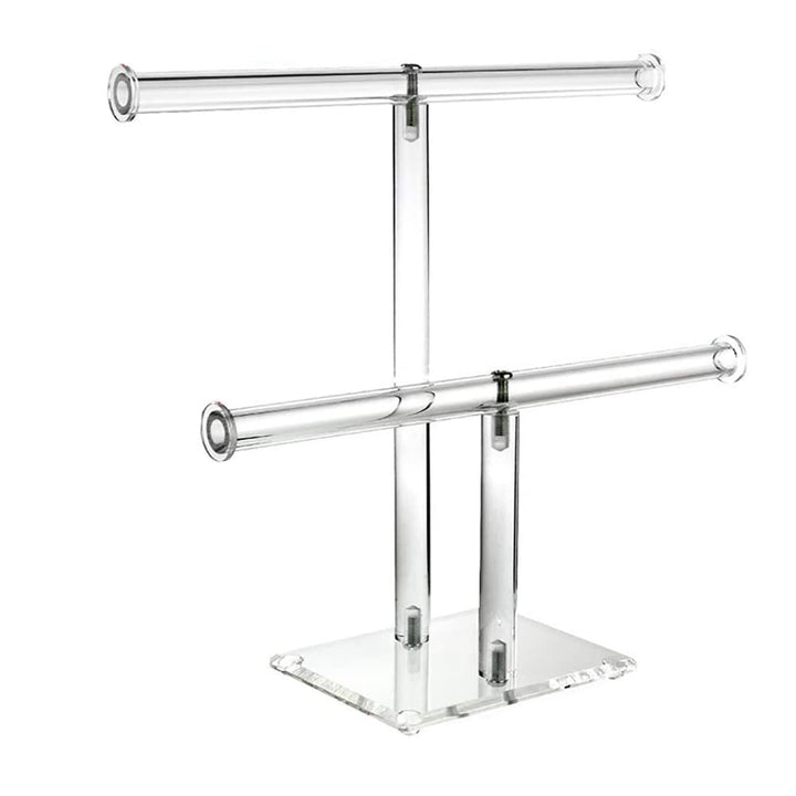 Clear Acrylic Two-Tier T-Bar Jewelry Display Stand - Just Closeouts Canada Inc.X003I900PL